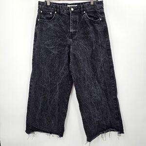 Nasty Gal high waisted Wide Leg Boyfriend Jeans!‎ Rad Gray stone wash Size 10